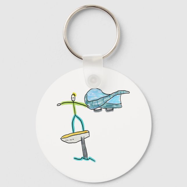 Porte-clés Wing Foiling Stickman (Recto)