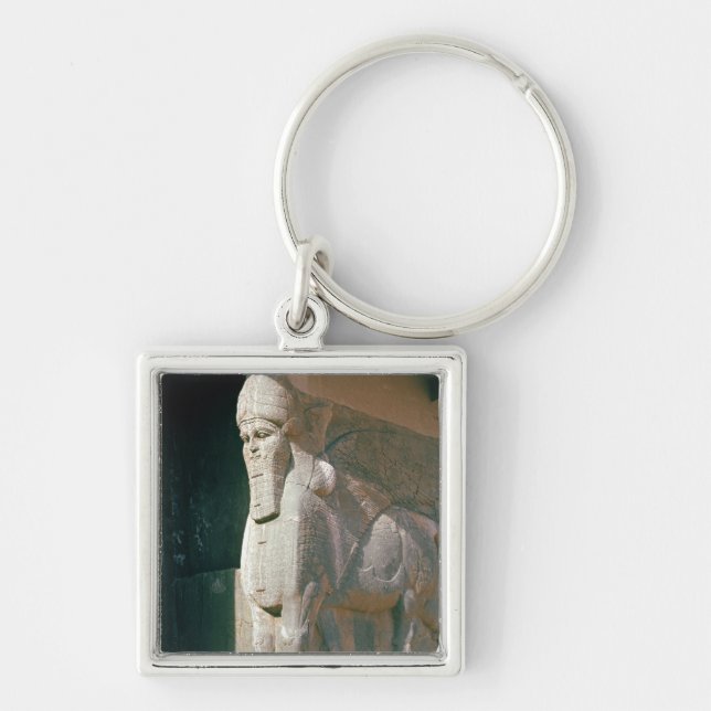 Porte-clés Winged humain-a dirigé le taureau, période (Devant)