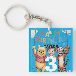 Porte-clés Winnie l'Ourson   Joyeux Anniversaire