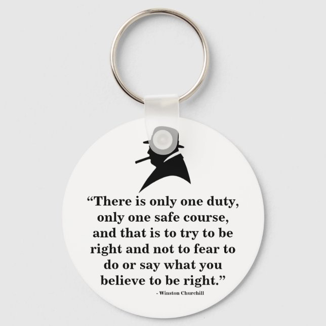 Porte-clés Winston Churchill Keyring - Citation 8 (Recto)