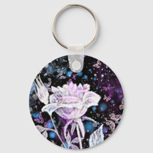 Porte-clés Winter Rose and Butterflies
