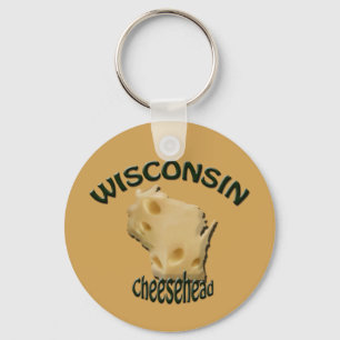 Porte-clés Wisconsin Cheesehead  Cheese Keychain