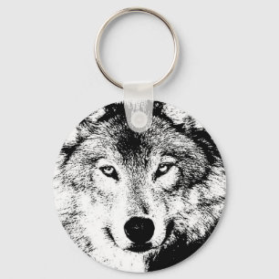 Porte-clés Wolf - Black & White Creative Enk Porte - clé