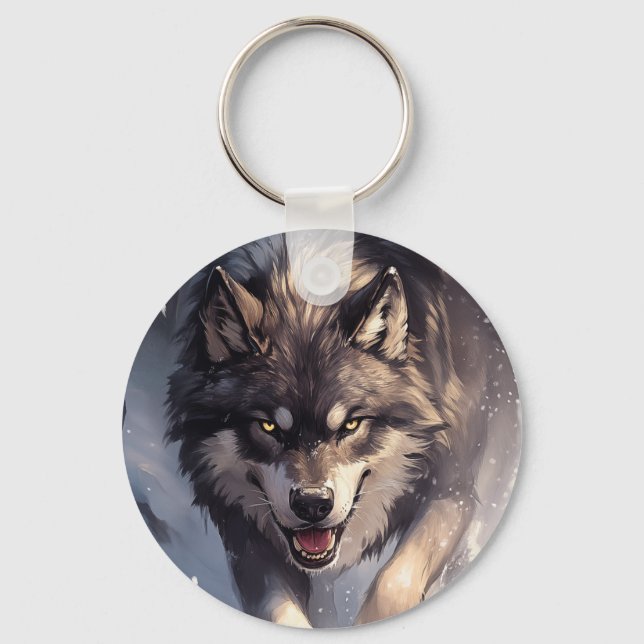 Porte-clés Wolf in winter (Recto)
