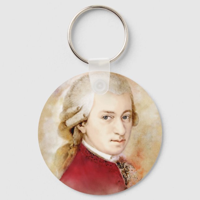 Porte-clés Wolfgang Amadeus Mozart im Aquarell Stil (Recto)