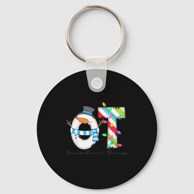 Porte-clés Women Christmas Occupational Therapy Ot Ota Snowma (Recto)