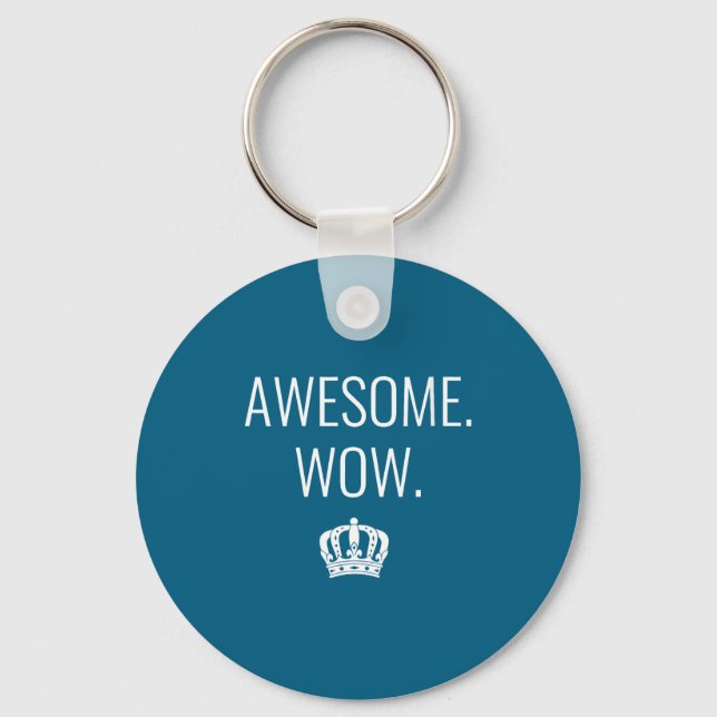 Porte-clés Womens Awesome Wow Funny Quote V-neck  (Recto)