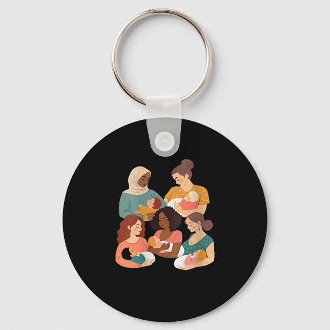 Porte-clés Womens Breastfeeding Lactation Consultant Birth Wo (Recto)