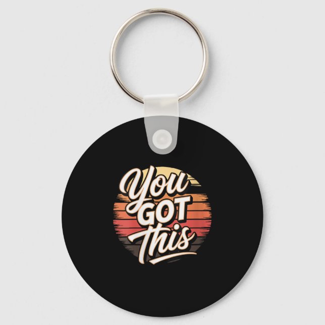 Porte-clés Womens You Got This – Retro-insred Motivational V- (Recto)
