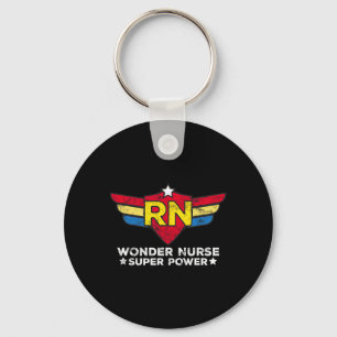 Porte-clés Wonder Nurse Rn Infirmière inscrite Cadeau Superhe