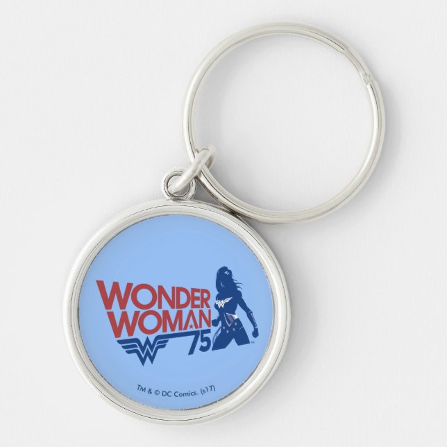 Porte-clés Wonder Woman 75th Anniversary Red & Blue Logo (Devant)