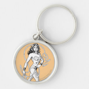 Porte-clés Wonder Woman Black & White Fighter
