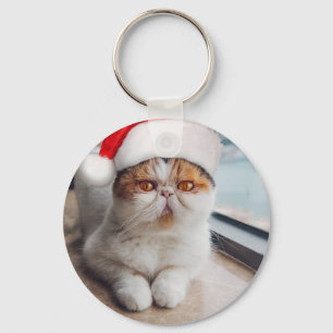 Porte-clés Wonderful persian cat with Santa Claus