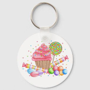 Porte-clés Wonderland Cupcake Candy Lollipop Sweet Tarts