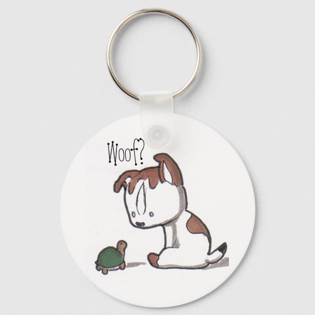 Porte-clés Woof ? Porte - clé chiot ! (Recto)
