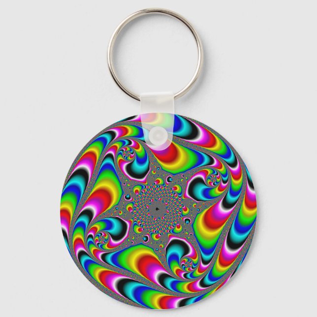Porte-clés Woooo Mandelbrot Fractal (Recto)