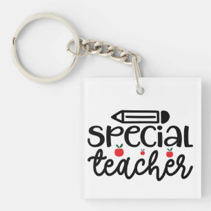 Porte-clés Wordart enseignant spécial