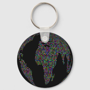 Porte-clés world earth planet globe map