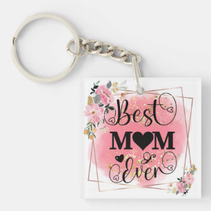 Porte-clés Worlds Best Mom Elegant Mère's Birthday Cadeau
