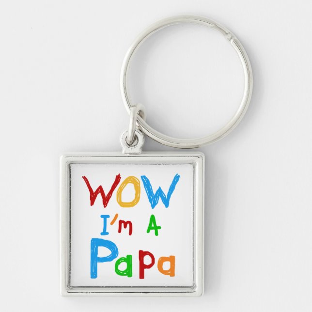 Porte-clés Wow, je suis un Papa Tshirts et GIfts (Devant)