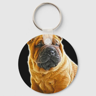 Porte-clés Wrinkles, The Chinese Shar Pei Puppy Dog