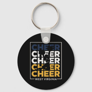 Porte-clés Wv Cheerleader de Virginie-Occidentale Cheerleadin