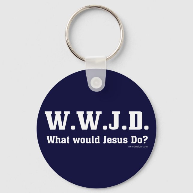 Porte-clés WWJD ? Que ferait Jésus ? (Recto)