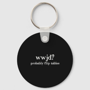 Porte-clés Wwjd Retournerait Probablement Les Tables Humour C