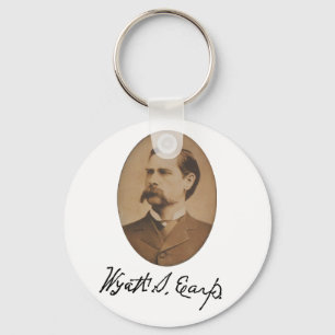 Porte-clés Wyatt Earp Portrait et signature