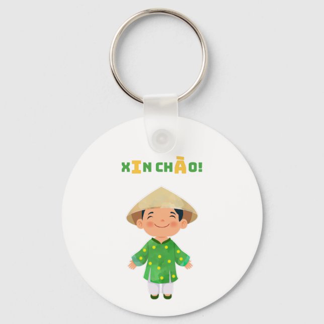 Porte-clés XIN CHÀO ! Porte - clé vietnamien (Recto)