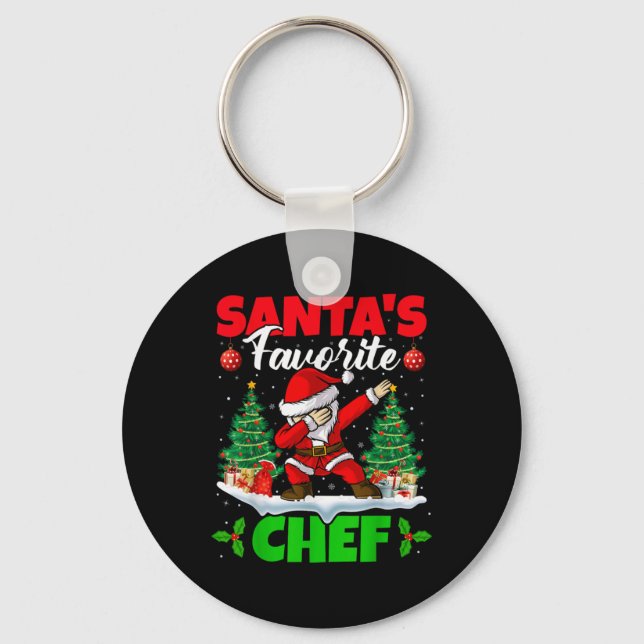 Porte-clés Xmas Dabbing Santas Favorite Chef Christmas T Shir (Recto)