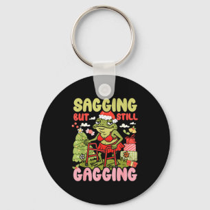 Porte-clés Xmas Drôle Grenouille Meme Noël Affaissé Mais Touj