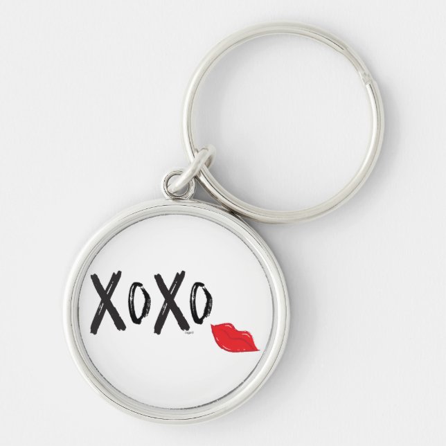 Porte-clés XoXo-Hugs-Kisses-with-Red-Lips (Devant)