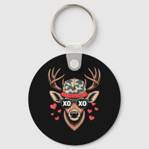Porte-clés XOXO Saint-Valentin Buck Camo Cerf