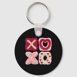 Porte-clés Xoxo Tricoté Saint-Valentin Mignon Gros Fil Art