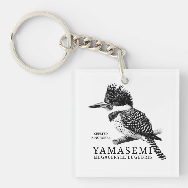 Porte-clés YAMASEMI Crested Kingfisher (Devant)