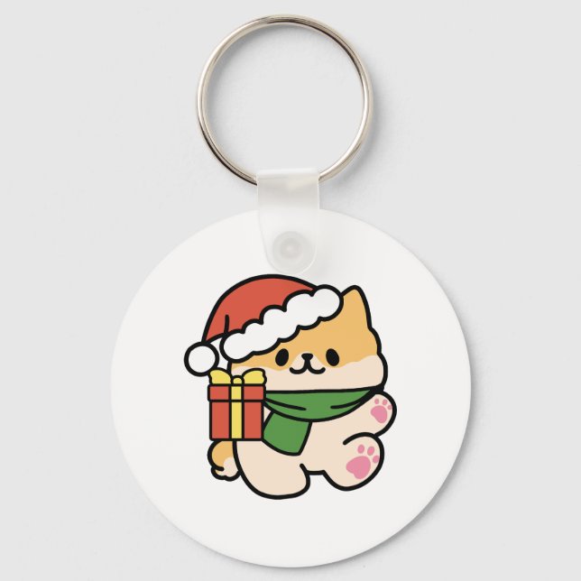 Porte-clés Yappy Howlidays - Jote Christmas Dog Cartoon (Recto)