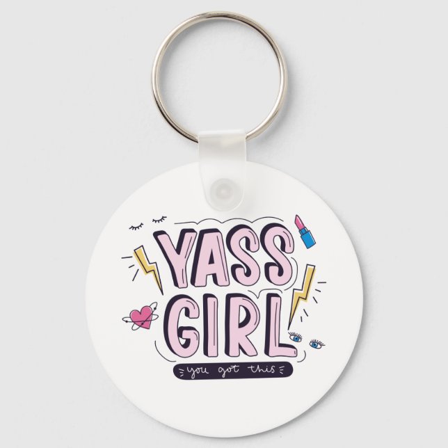 Porte-clés Yass Girl | Vous Avez Obtenu (Recto)