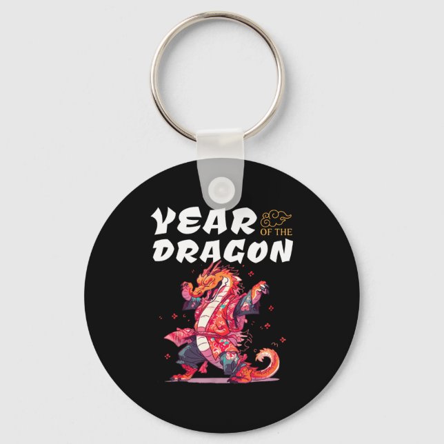 Porte-clés Year Of The Dragon Funny Dragons Chinese Zodiac Si (Recto)