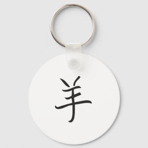 Porte-clés Year of the Ram / Sheep Chinese Lettering