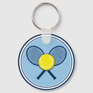 Porte-clés Yellow Tennis Ball Racket Keychain