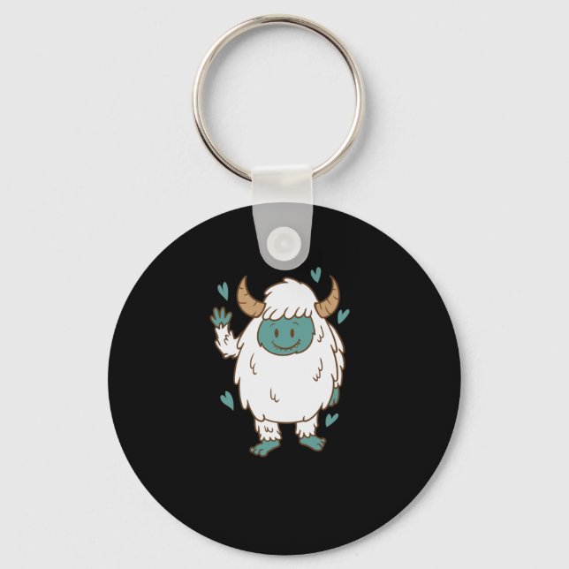 Porte-clés Yeti fait signe à la créature de Schneemensch (Recto)