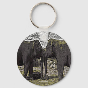 Porte-clés Yeux éléphants