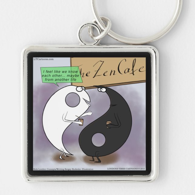 Porte-clés Yin rencontre Yang Zen Funny (Devant)