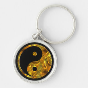 Porte-clés Yin & Yang GOLD noir