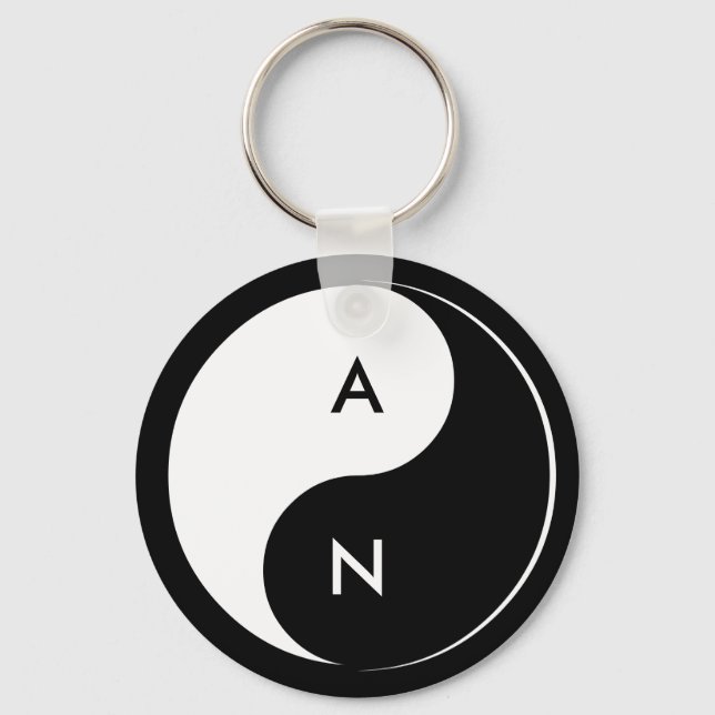 Porte-clés Yin Yang Lovers Initiales porte - clé (Recto)