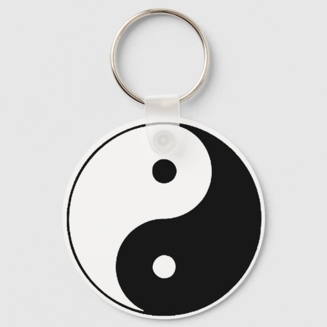 PORTE-CLÉS YIN YANG NOIR ET BLANC (Recto)