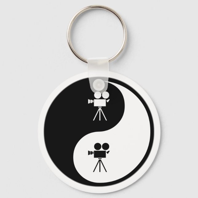 Porte-clés Yin Yang Operating a Camera (Recto)