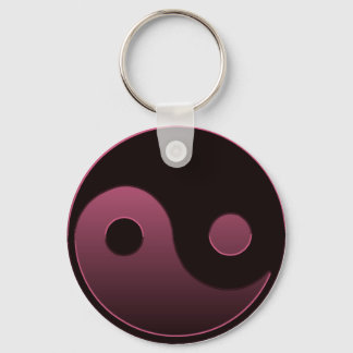 Porte-clés Yin Yang rose
