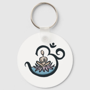 Porte-clés Yoga d'amant de Lotus